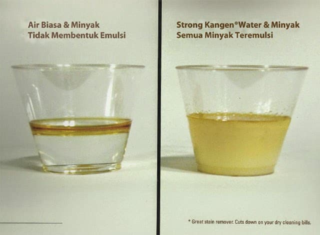 Kangen Water Bisa Meleburkan Minyak